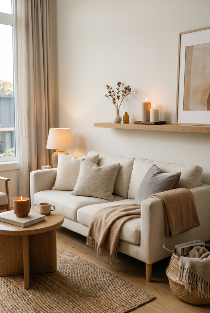 minimal candle decor with a clean and uncluttered look