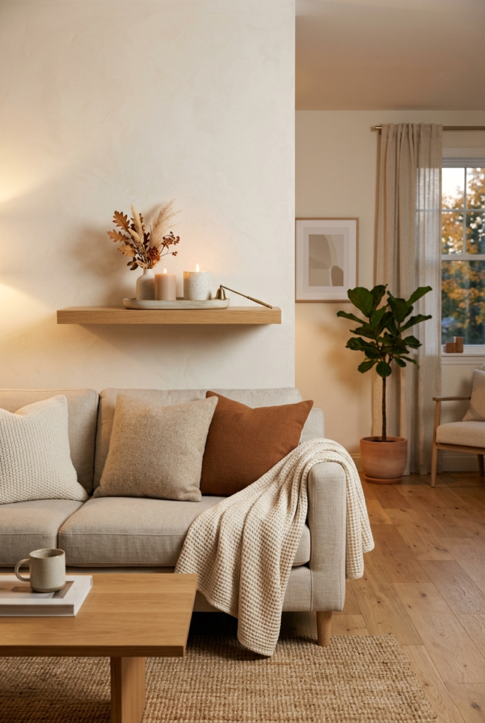 few simple candles placed for a subtle and elegant ambiance