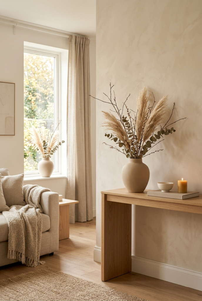 neutral decor elements like soft toned accessories