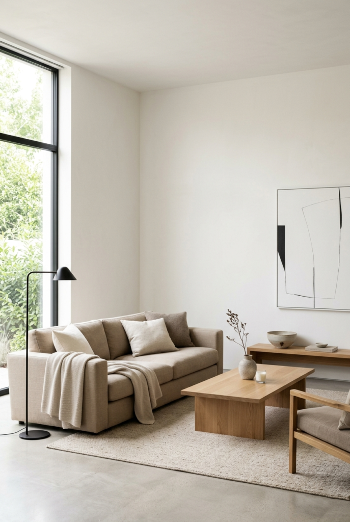 Minimal decor with open space for a calm feel