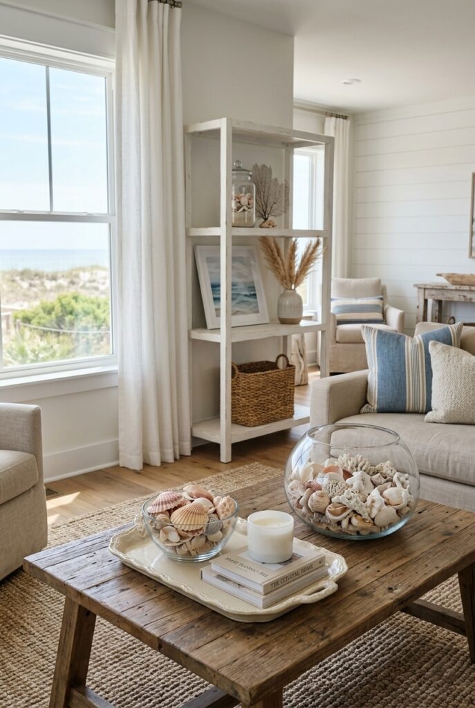 Natural seashell decorative pieces for home decor