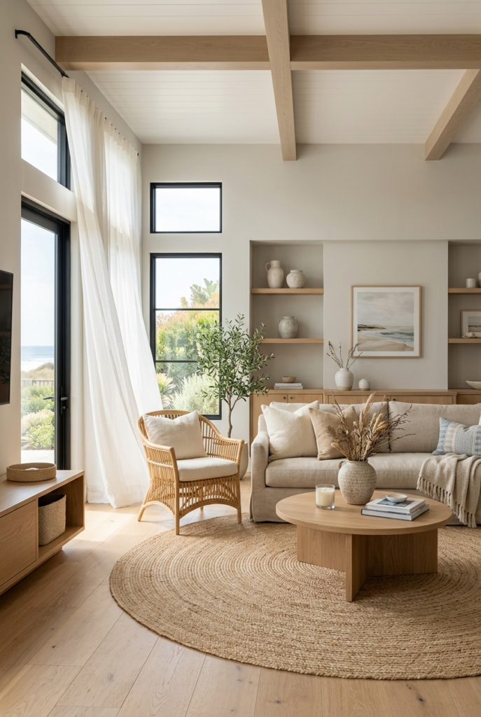 Soft white coastal tones