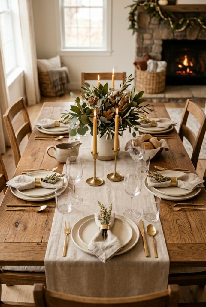 Use a table runner to add style while keeping your dining table light and elegant.