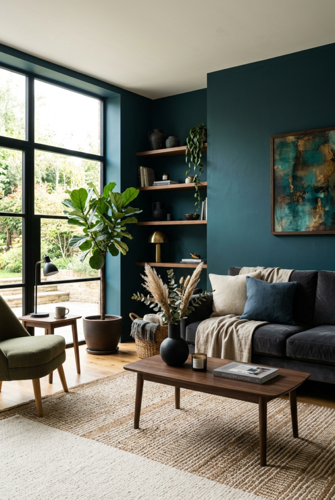 Dark moody living room