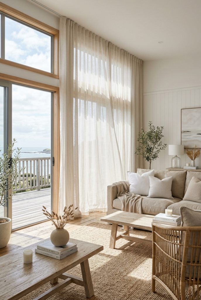 Choose light flowing curtains