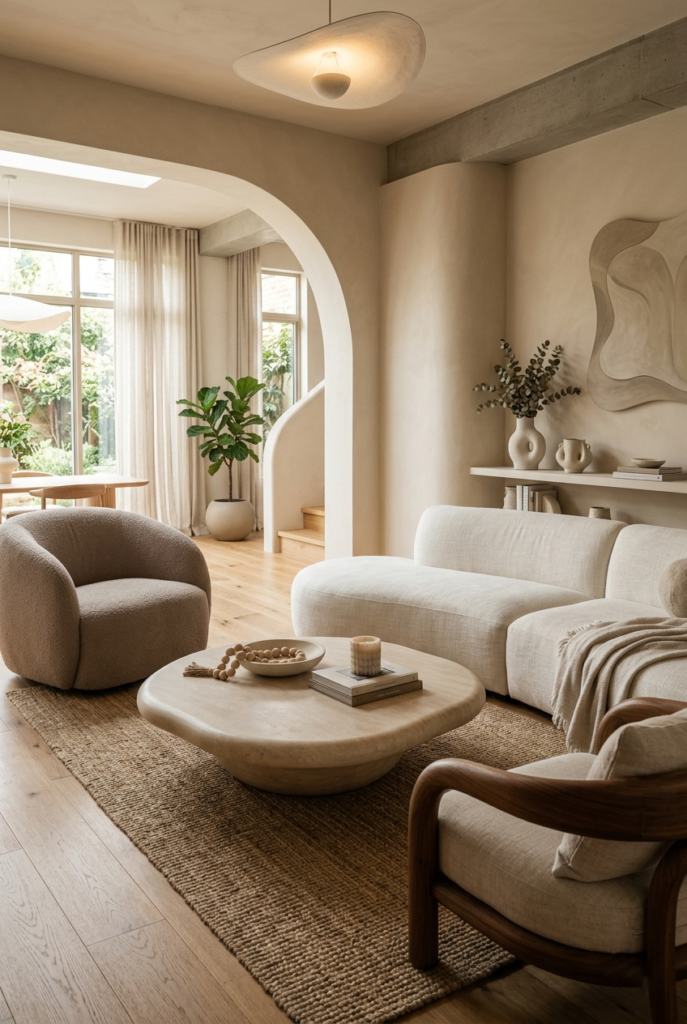 Organic sculptural furniture shapes