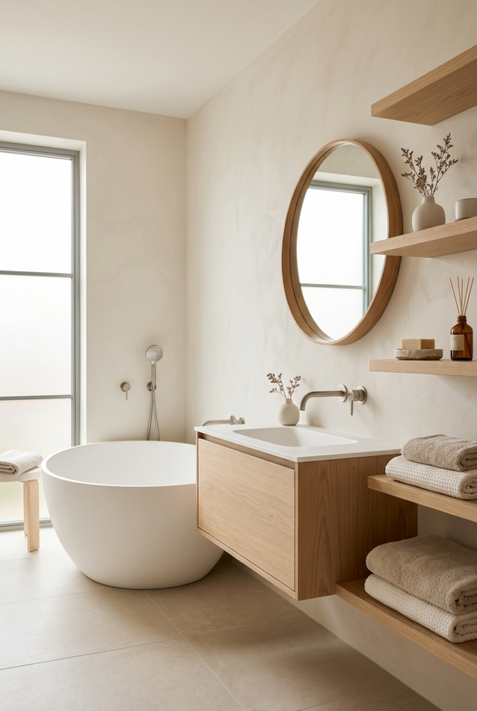 Apply Color In Bathrooms.