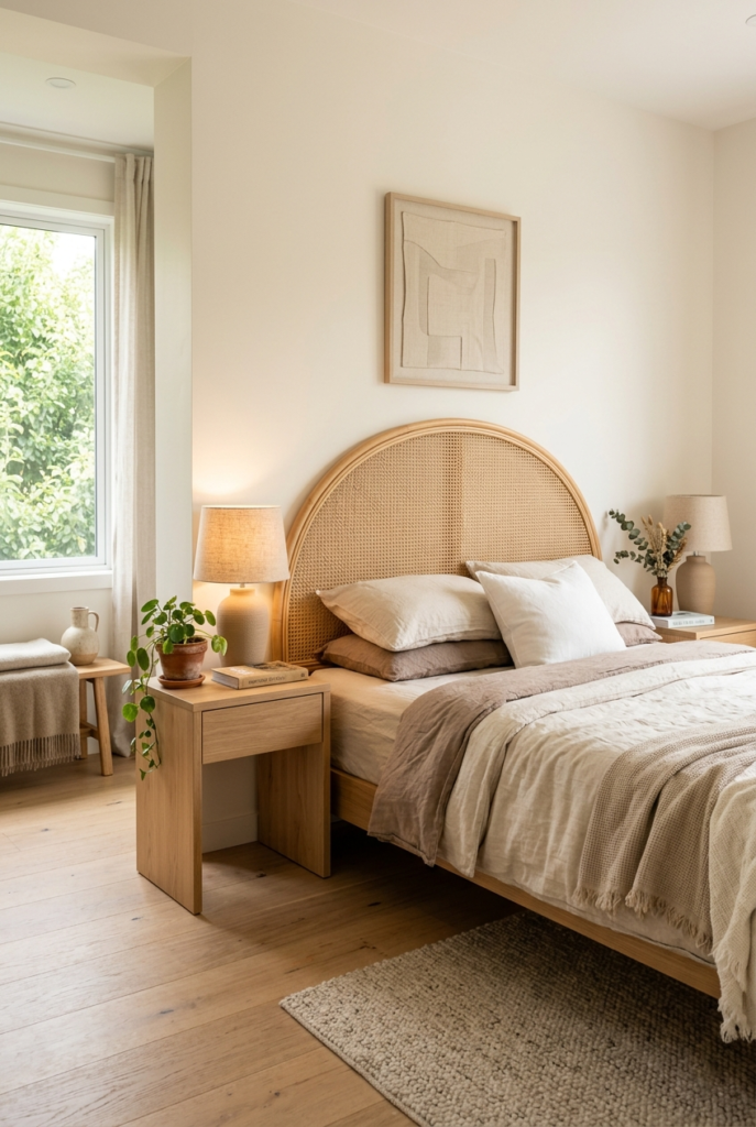 Simple clutter-free nightstands.