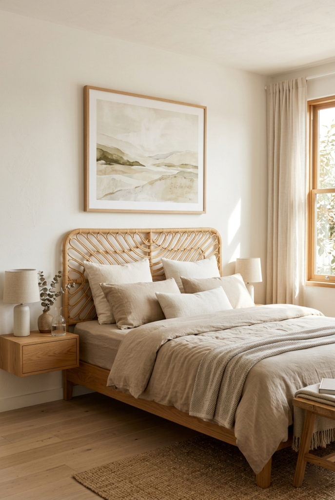 Keep wall art simple.