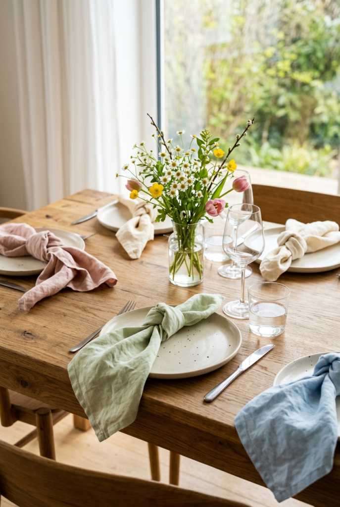 Add Gentle Color with Napkins
