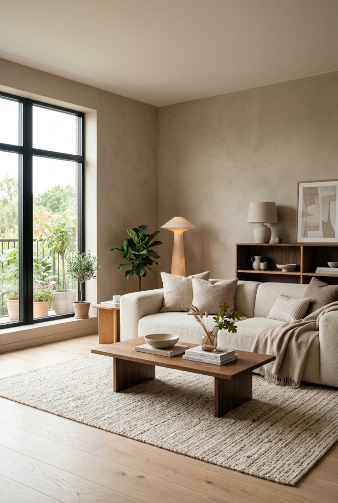 Natural looking greige paint