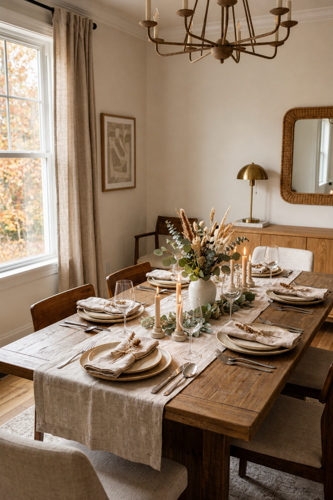 Take a short break and come back to the dining room with fresh eyes to spot small details that can improve the overall look.