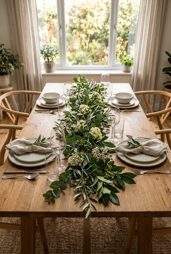 Style Tables with Wild Greenery