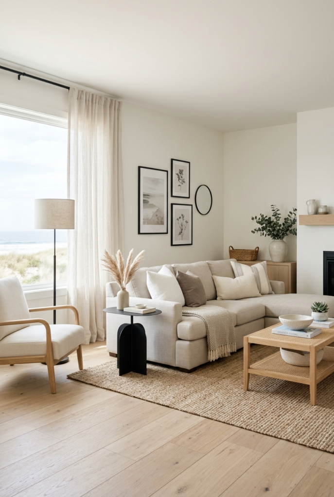 Use black accents sparingly