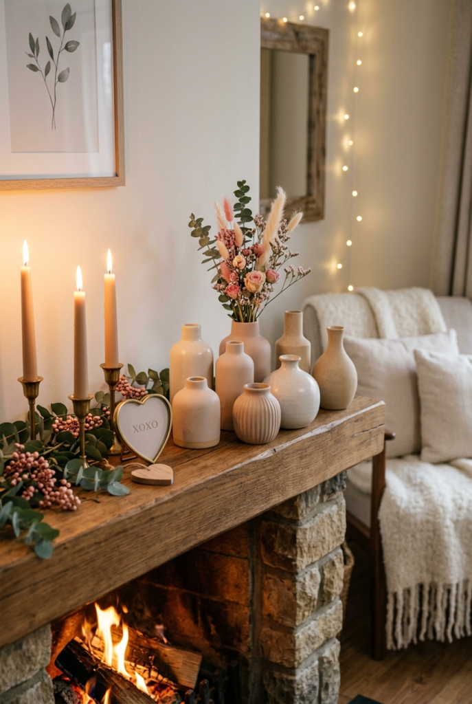 Simple Valentine mantle without themed signs