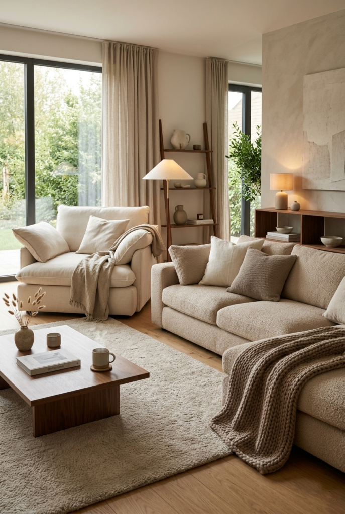 Over sized comfy sectional sofa