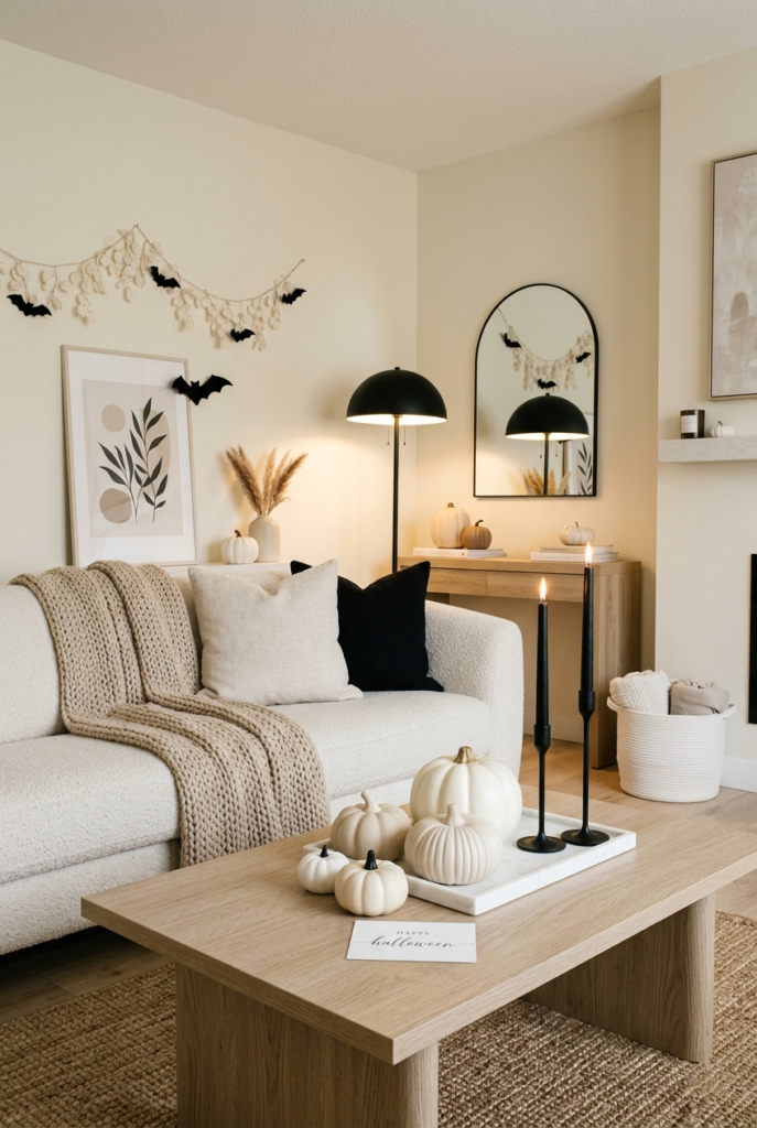 Living room helloween decor