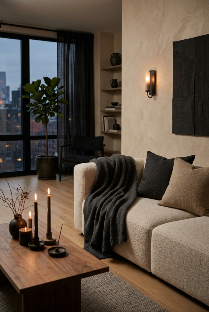 Add a Dark Throw Blanket
