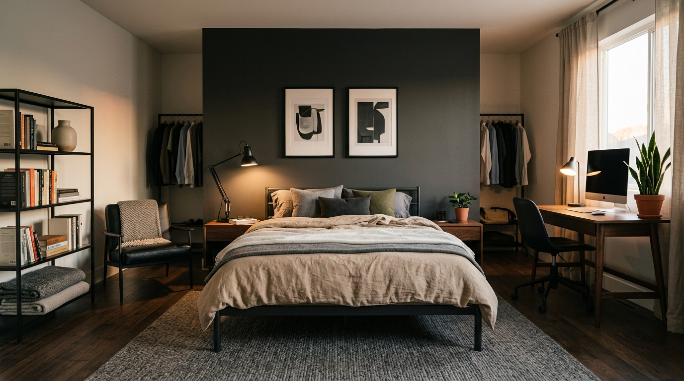 Modern men’s bedroom ideas and inspiration
