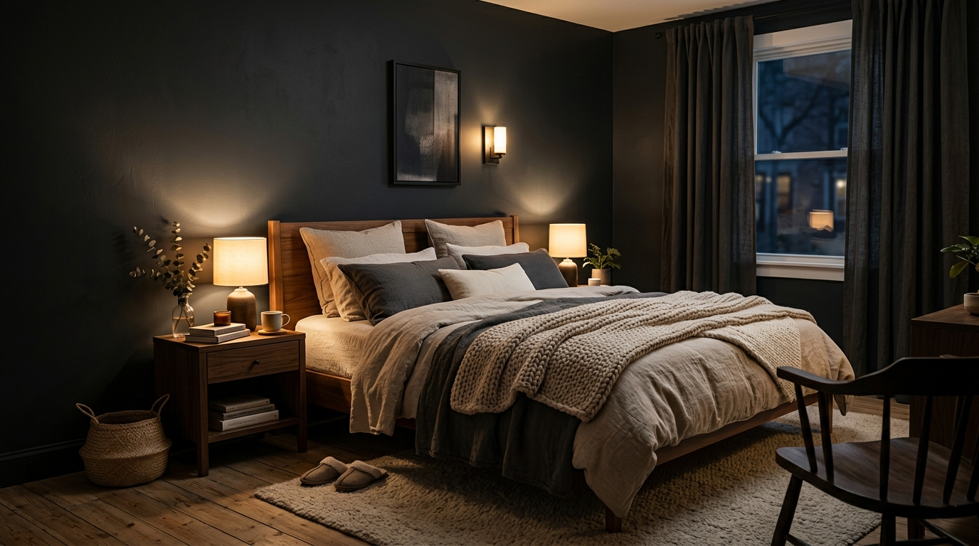 cozy style de with soft and warm lights