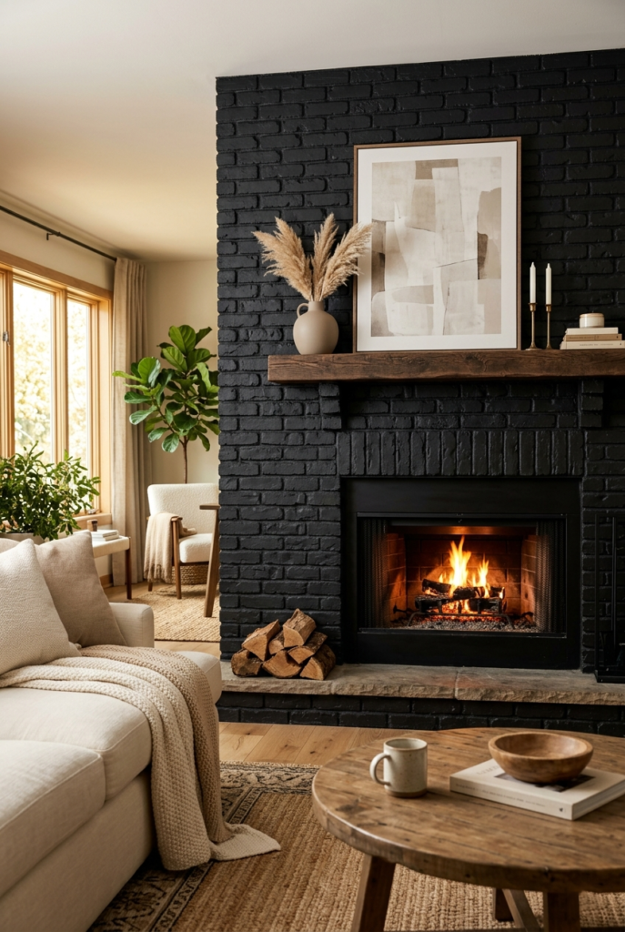 Matte black brick