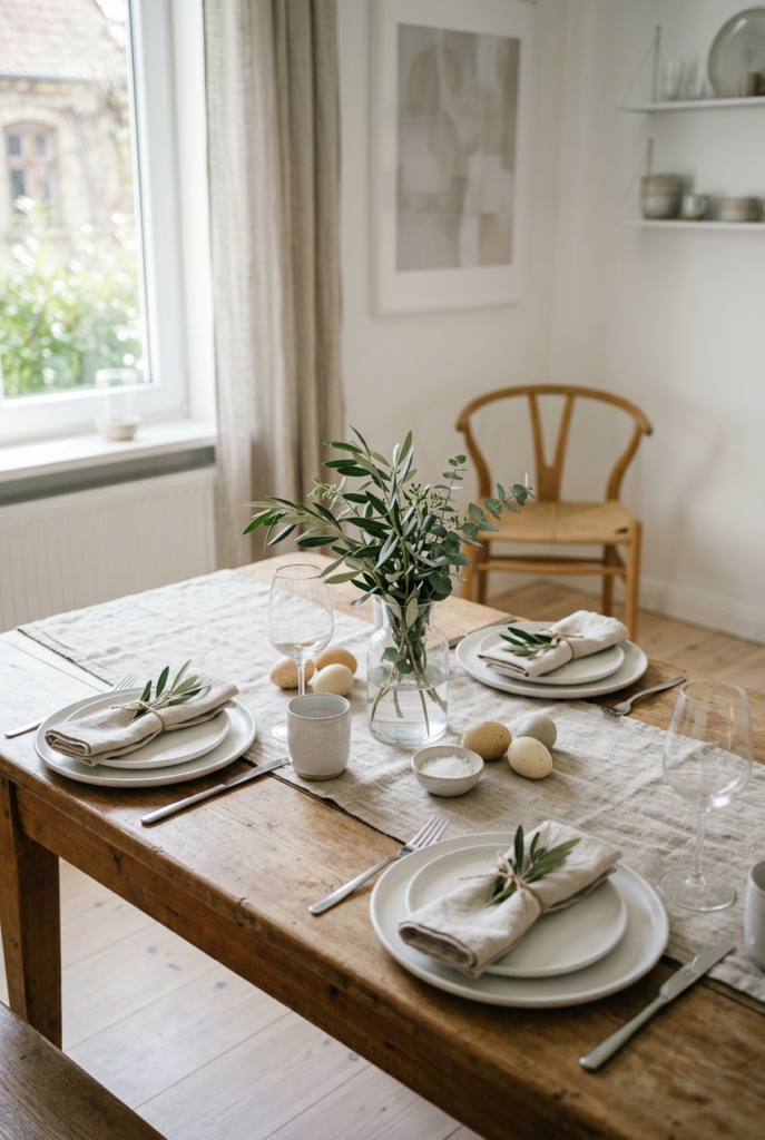 Simple Easter dining table decor ideas