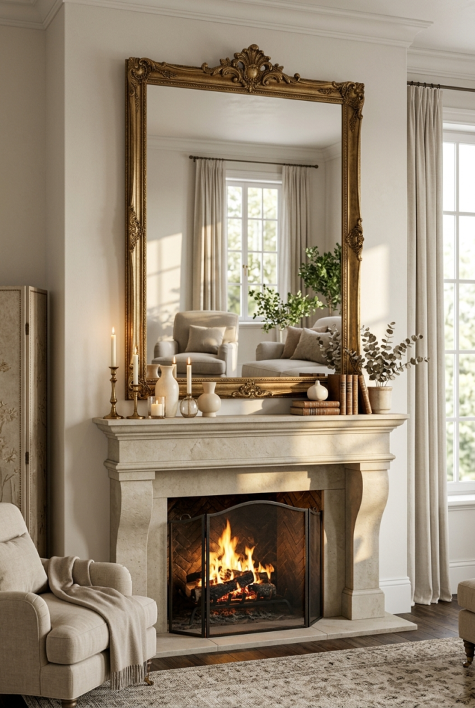 Large statement mirror