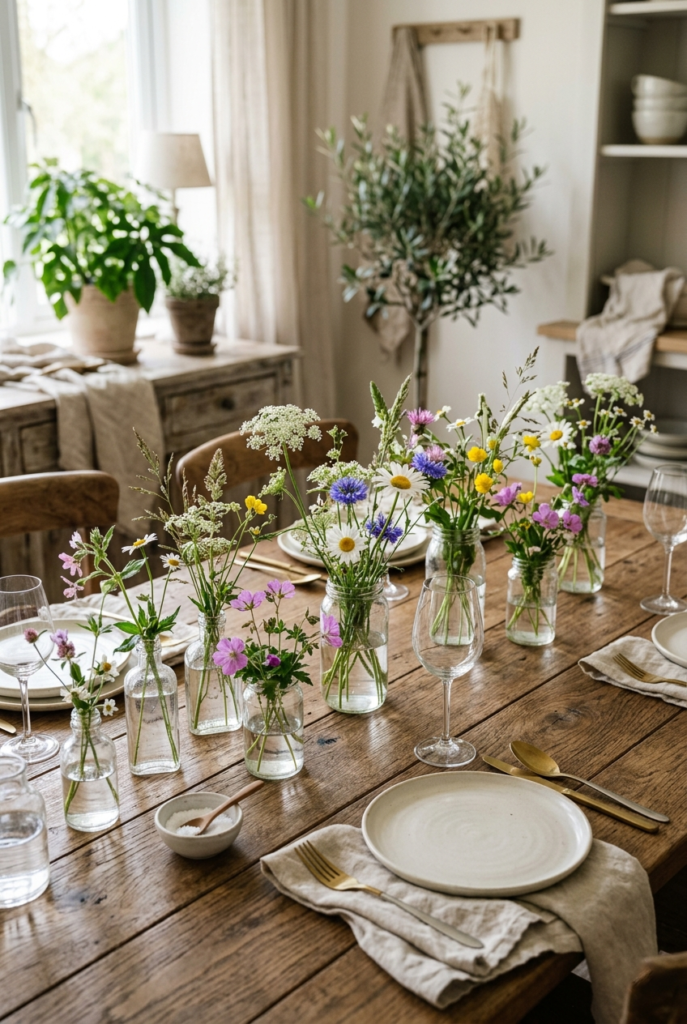 Charming Wildflower Table Touches