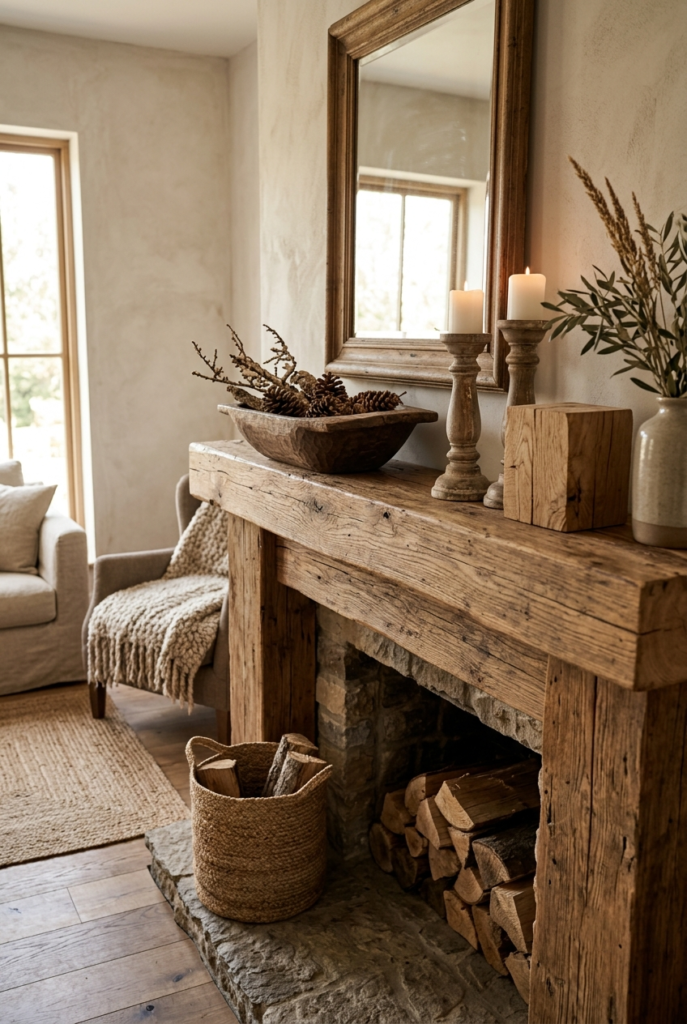 Natural wood accents