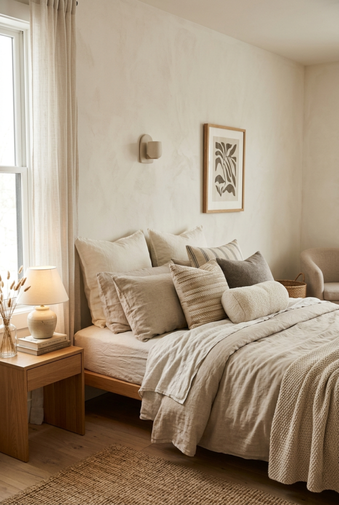 Layered bed pillows