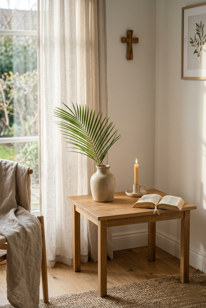 Peaceful Palm Sunday Prayer Corner