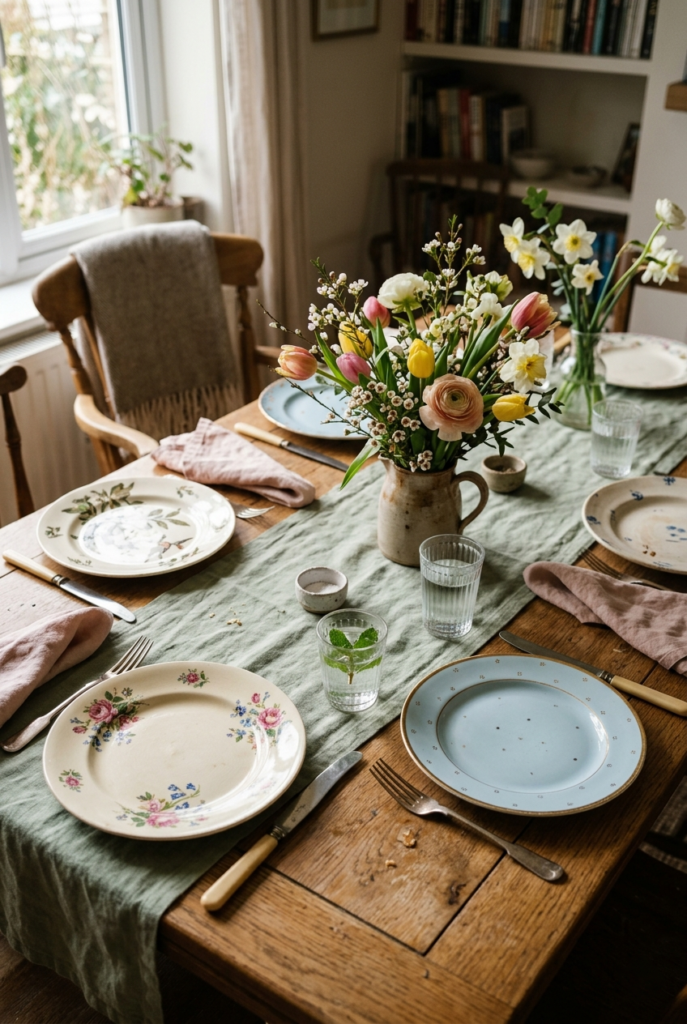 Vintage Plates with Character