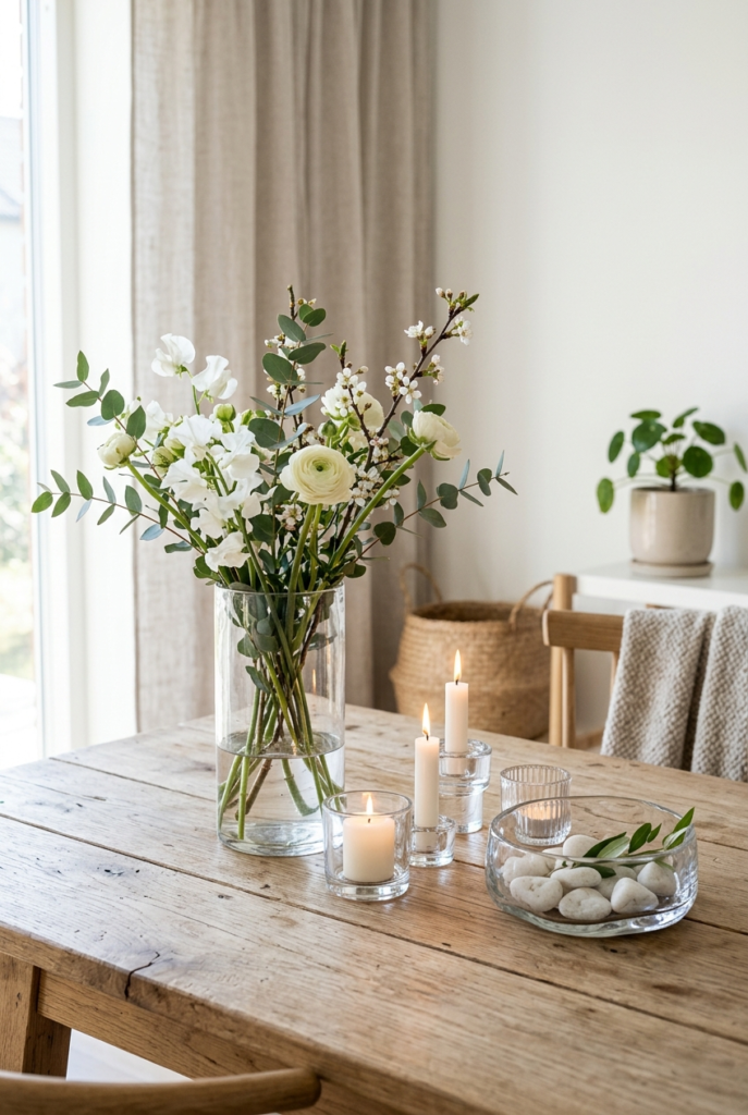 Clear glass decor accents
