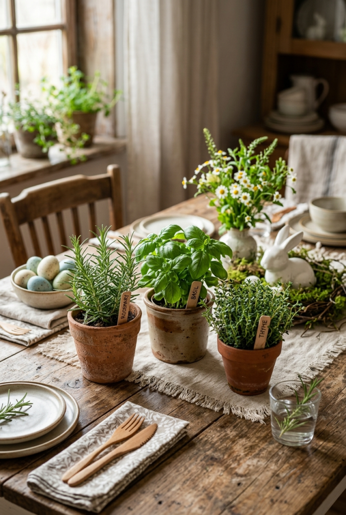 Fresh Herbs in Small Pots