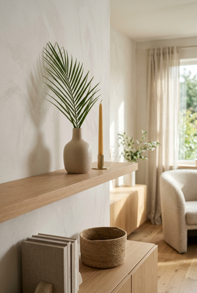 Lightly Styled Open Shelves