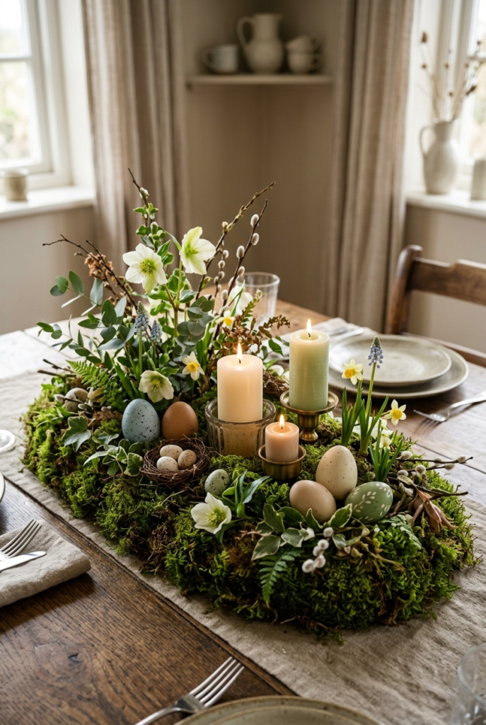 Moss Covered Centerpiece Base