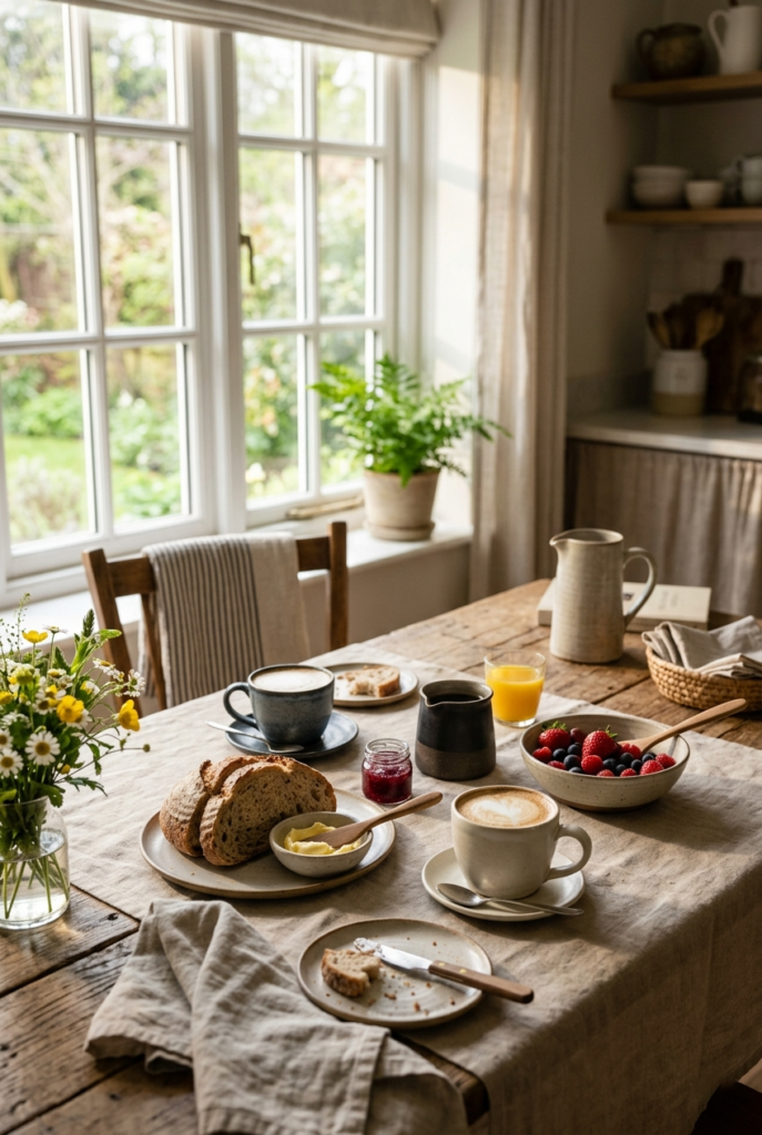 Relaxed Morning Table Setting