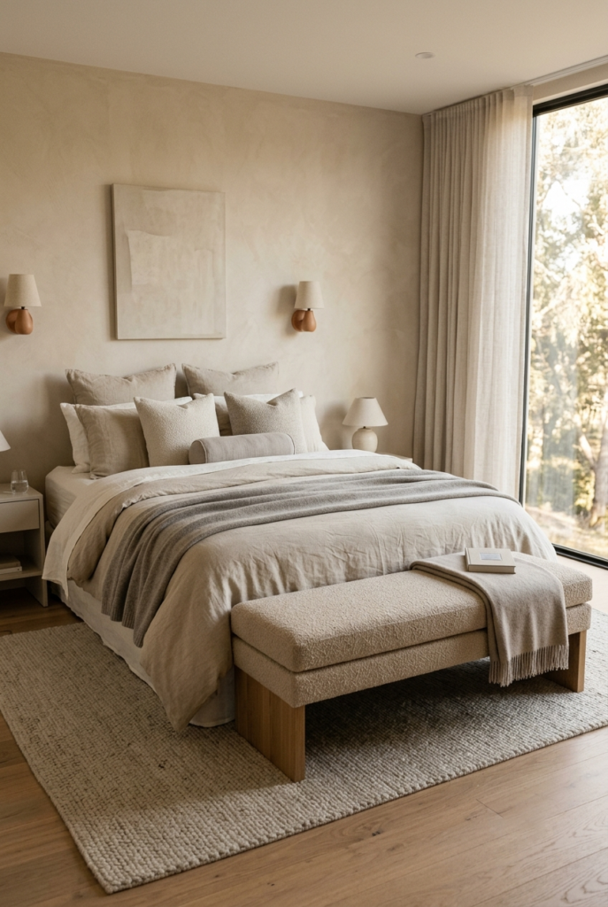 Bedroom storage bench