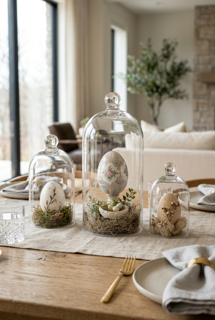 Eggs Under Glass Cloches
