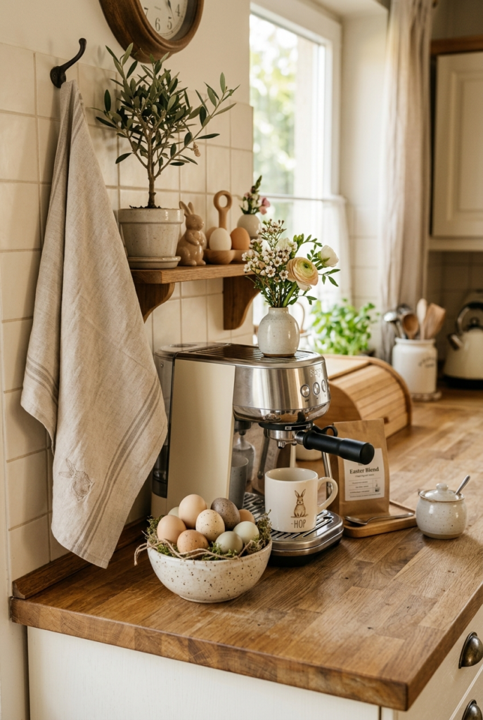 Small Easter accents in kitchen decor