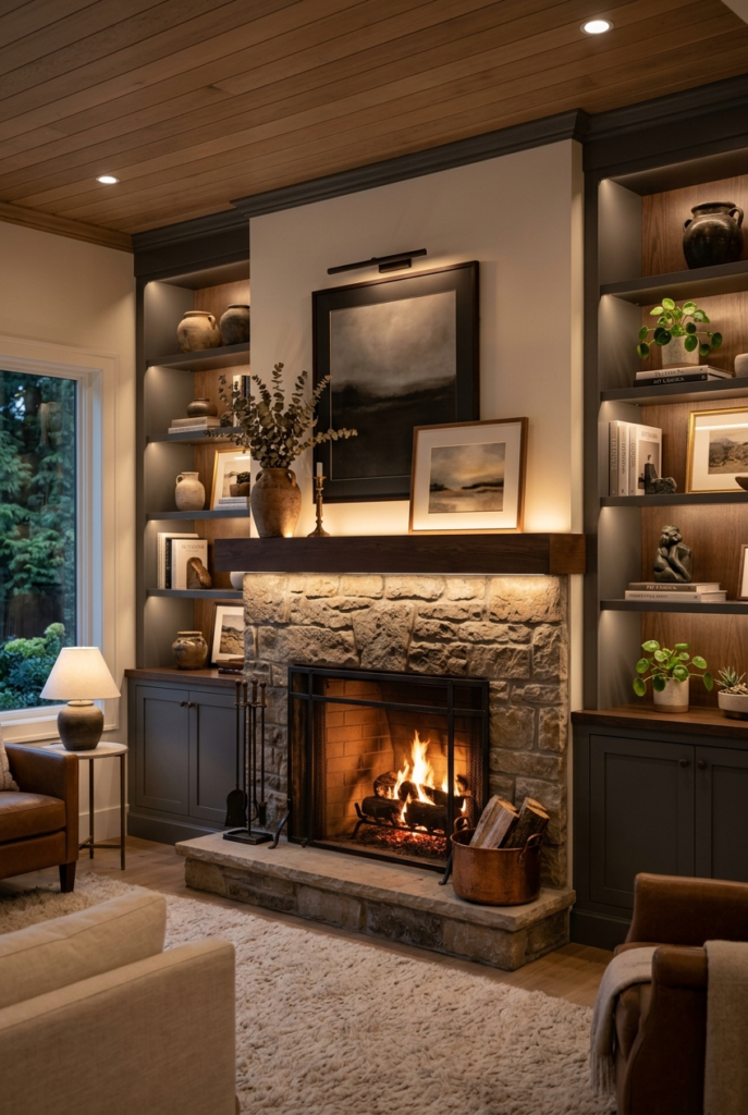 Mantel accent lighting