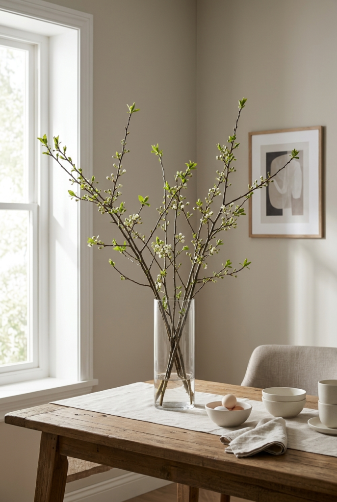 Add seasonal branches decor