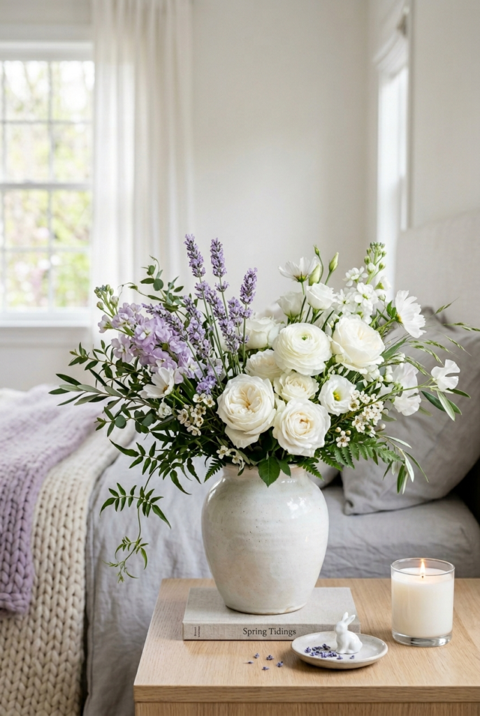 Lavender and White Floral Harmony