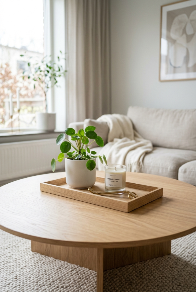 Minimal coffee table styling