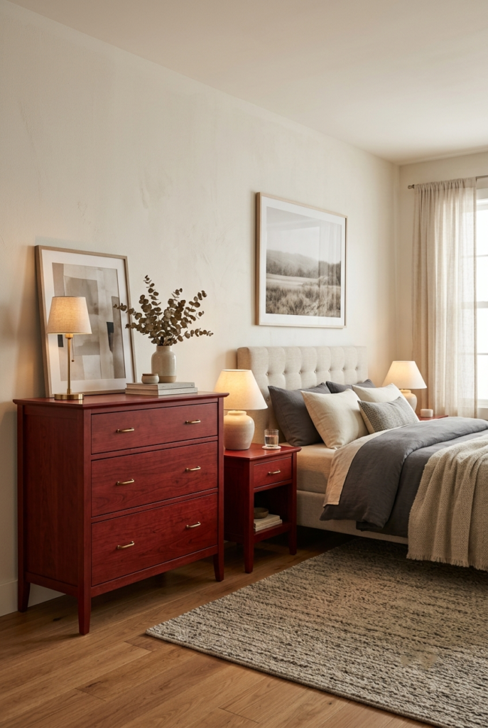 Cherry red furniture