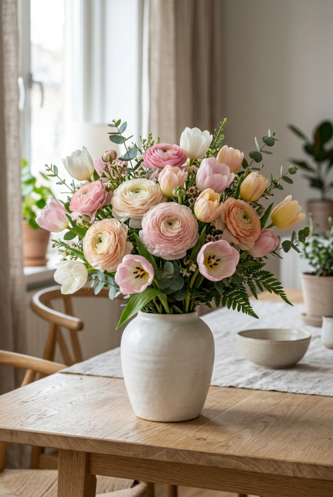 Ranunculus with Soft Tulip Mix