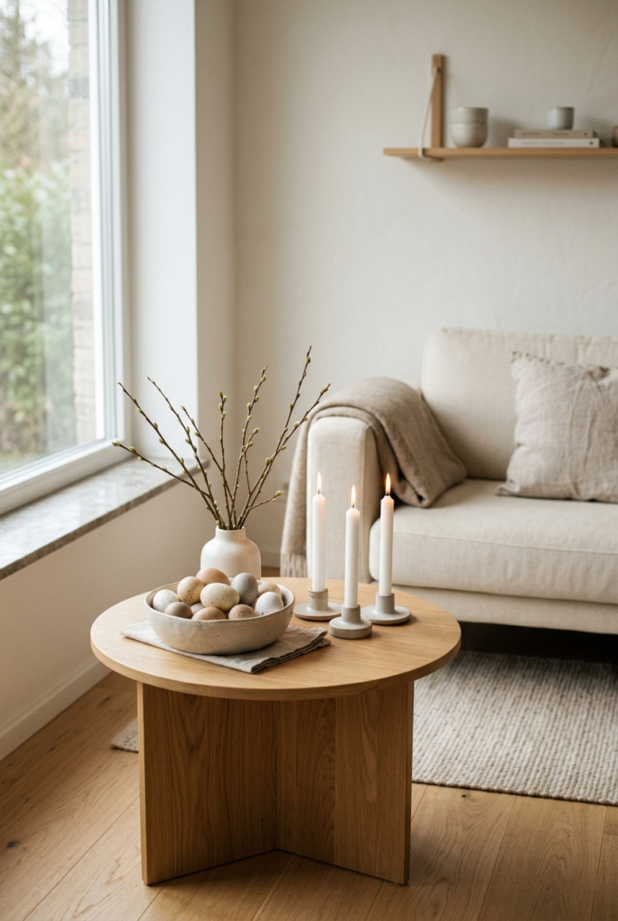 Modern Easter decor with simple elegant styling