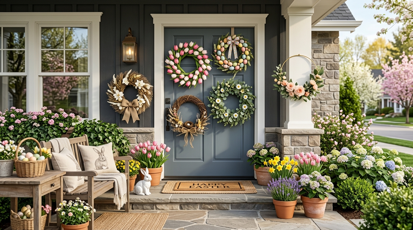 Easter wreath ideas for a stunning front door