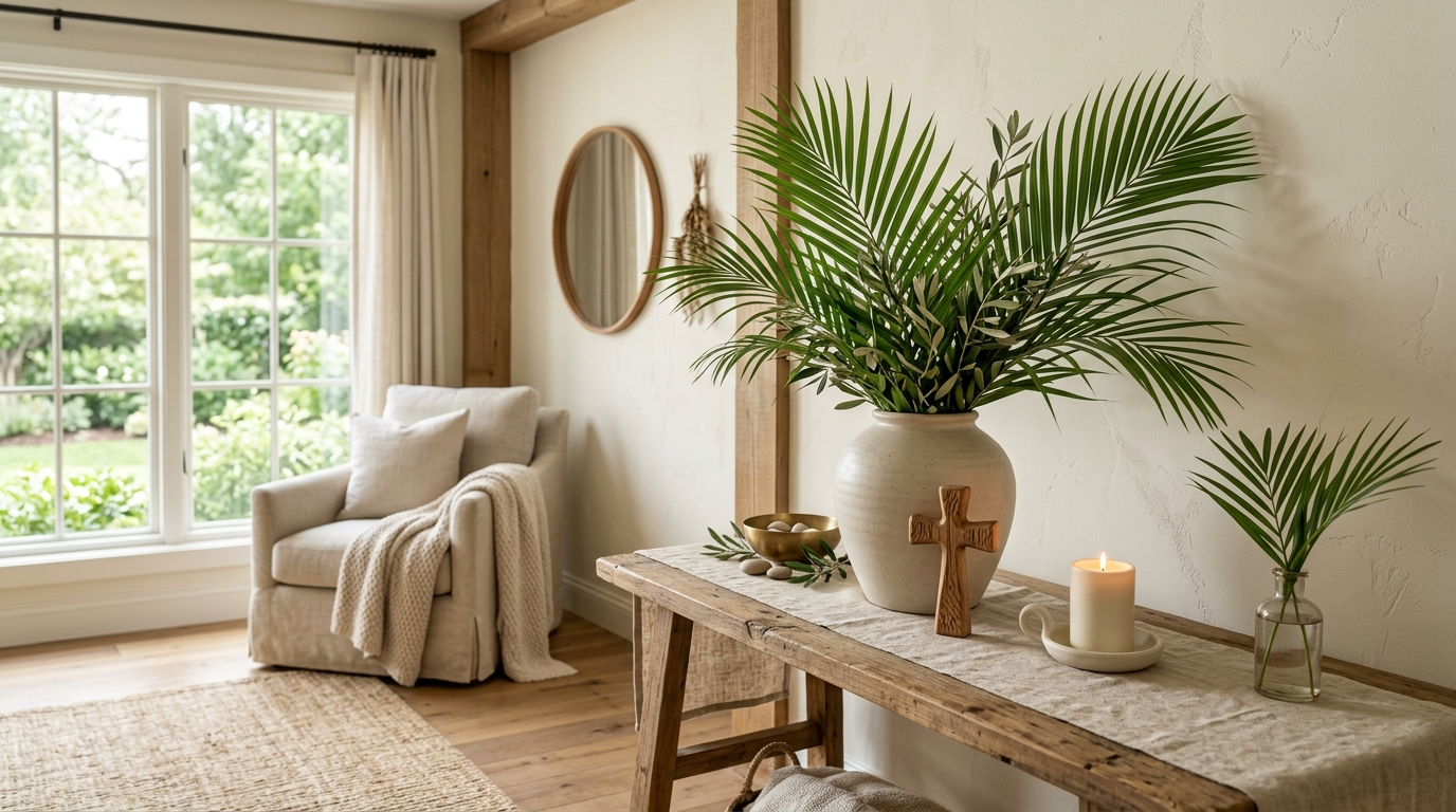 Peaceful Palm Sunday Home Decor