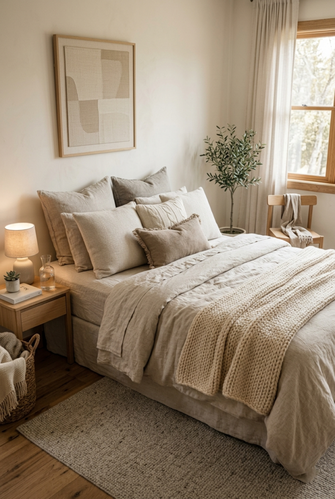 Layered cozy bedding